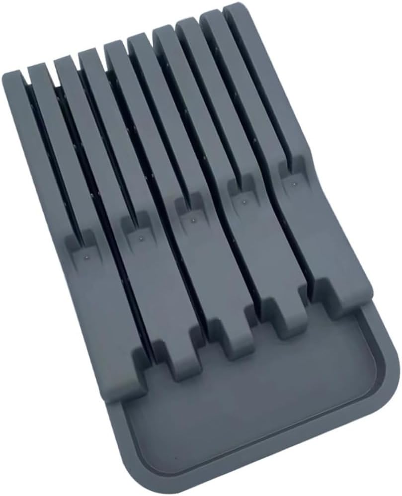 Amosfun Household Cutter Organizer Rack Plastic Kitchen Knife Stand Draining Storage Holder for Safe Blade Protection and Convenient Access
