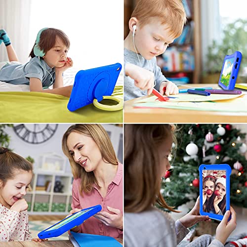 Kids Tablet, 7 Inch Android 11 Tablet For Kids, 32Gb Rom 3Gb Ram Ips Display Parental Control Toddler Children Tablet With Kids-Proof Case, Dark Blue #TOP3
