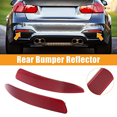 Image of X AUTOHAUX 1 Pair Car Rear Bumper Reflector Strip Cover Left Right Side 63217158949 63217158950 for BMW X5 2007-2013