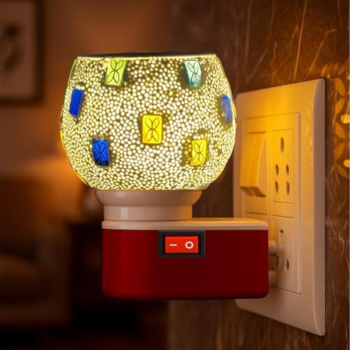 Image of JD FRESH Ceramic Kapoor Dani Lamp /Electric Camphor Diffuser Burner for Pooja /Bakhoor Burner /Multipurpose Incense Aroma Dhoop Dani /Night lamp Incense Burner for Office /Home /Temple /Meditation (JD-1029)