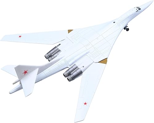 Miniatura 2 de Udnorbay TU-160 Attack Fighter Modelo 1200 White Swan Strategic Bomber Modelos de aviones fundidos a presión