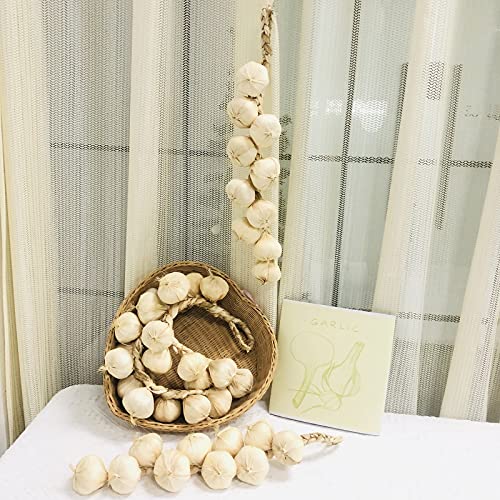 Artificial Vegetables Foam Garlic Strings 20 Inch Faux Vegetables For Home Kitchen Party Pub Decoration (Garlic, 4 Strings) #TOP3