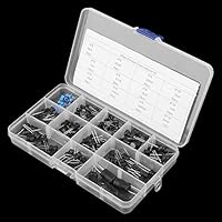 Garsent Induktoren, 10uH-10mH, 12 Werte, Choke Induktoren, 145 Stück, Silber, Elektronik-Bauteile, Metall, Elektronik-Projekte, Reparaturen, Prototyping, Hardwarekomponenten