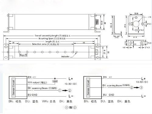Miniatura 6 de CGOLDENWALL Protector y vigas de la máquina de punzonado de la rejilla de seguridad del sensor de la cortina de la luz de la seguridad 16 &