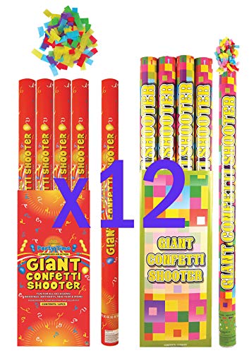 80cm Giant Confetti Shooter Party Wedding Poppers Compressed Air Cannon x12