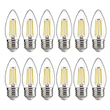 FLSNT 5000K Daylight Dimmable LED Candelabra Bulbs, 60W Equivalent, B11 E26 Base LED Chandelier Light Bulbs, 550LM, 12 Pack UL,CA65 List.