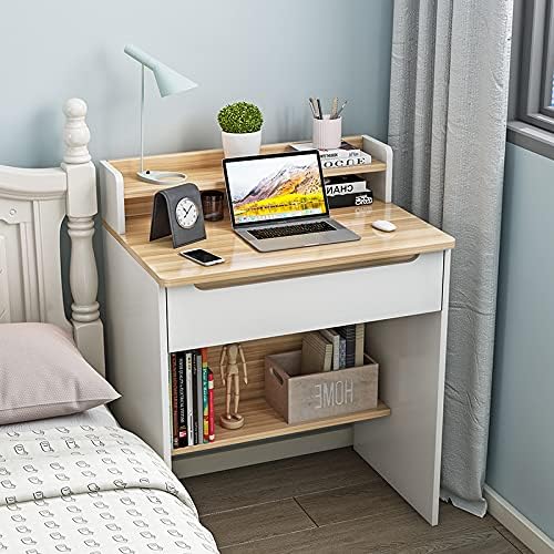 Computer Desk with Drawer Bookshelf Home Small Desk Student Study Desk Writing Desk Study Desk (Color : 604890cm) image 2