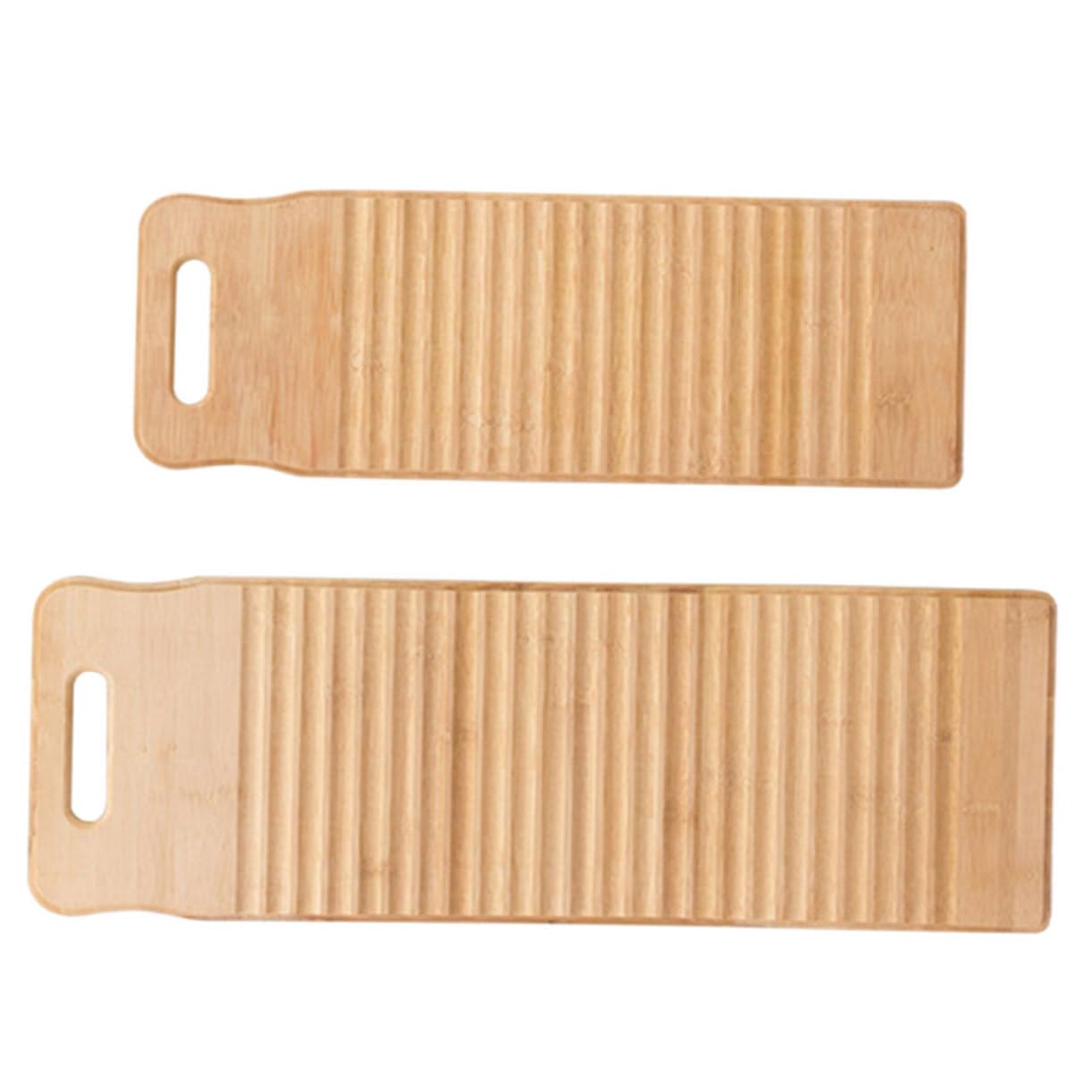 Kleiner Waschbrett aus Bambus, 2 Stück, Beige, Handlich