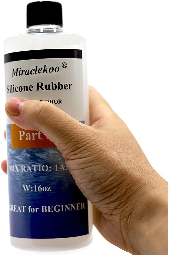 Silicone Mold Making Kit 15A Liquid Silicone Rubber Platinum, Flexible, Translucent, 32 oz