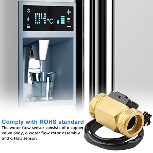 SWAWIS 2 Pezzi G3/4 Sensore di Flusso dell'acqua