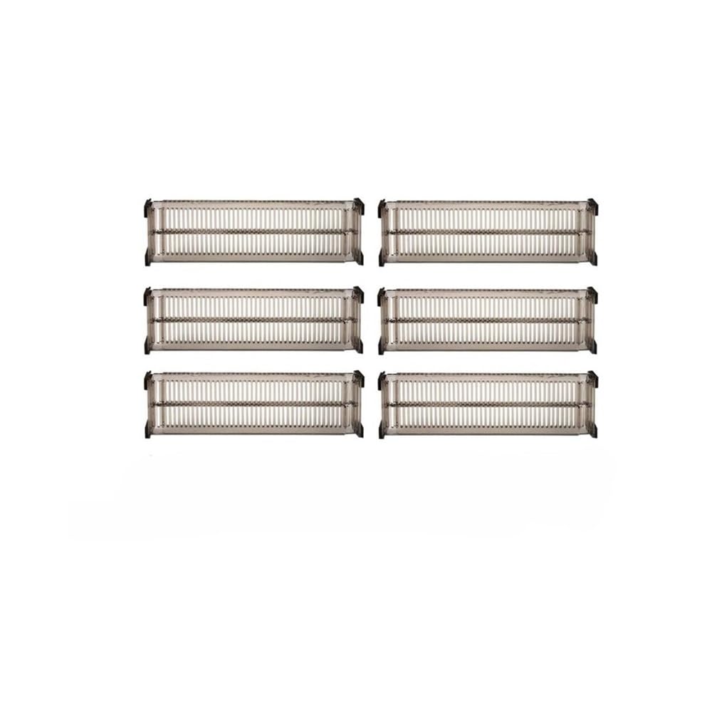 Divisori espandibili per cassetti, 27,4-50,8 cm, regolabili, per utensili da cucina, separatori per cassettiera per vestiti (set da 6)