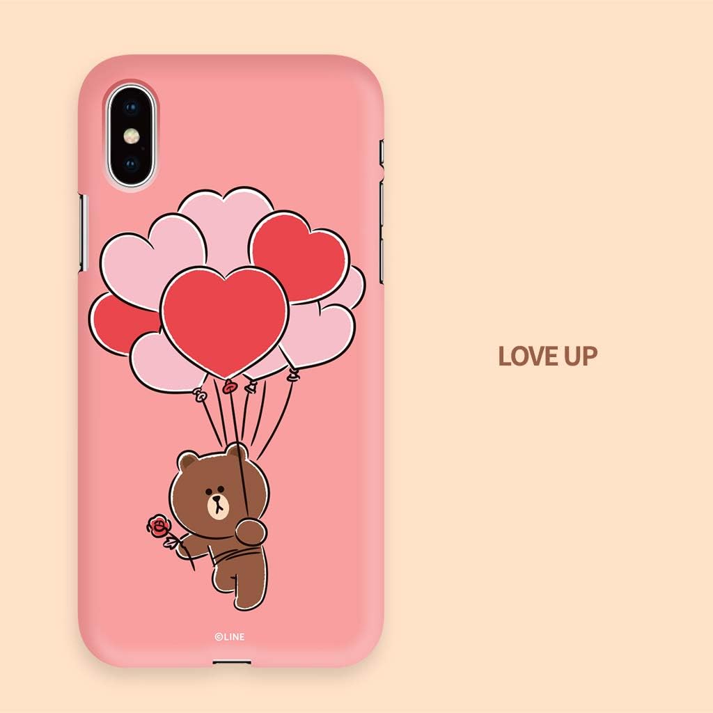 LINE FRIENDS KCL-CLS004 iPhone Xs Case, iPhone X Case, Color Soft Love is in The AIR CONY AIR iPhone Cover, 5.8 Inches, Wireless Charging Compatible, Official Licensed Product
