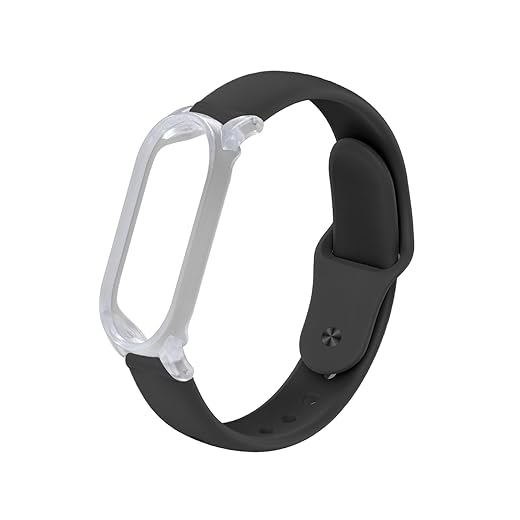 TUDIA Snap On PC Case with Adjustable Silicone Wristband Compatible with PLAUD NotePin AI Voice Recorder [for 5.6"–8.5" Wrists] Comfort Lightweight Wearable Strap Secure Fit Accessories - Black