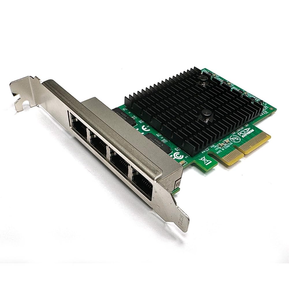Loufy Scheda di Rete PCIe 2,5G A 4 Porte Adattatore Ethernet da 2,5 Gigabit RTL8125BG Adattatore LAN Ethernet PCI Express per PC Desktop Durevole