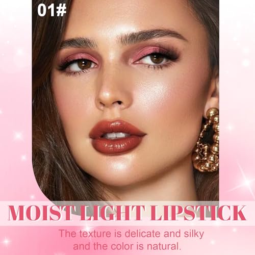 Image of WanTuoluo Honey Tinted Lip Stain Lip Gloss, Sheer Hydrating Lip Balm, Moisturizing Lip Color for All Skin Tones, Nourishing Lipstick with a Hint of Natural Black Cherry Tint (A01)