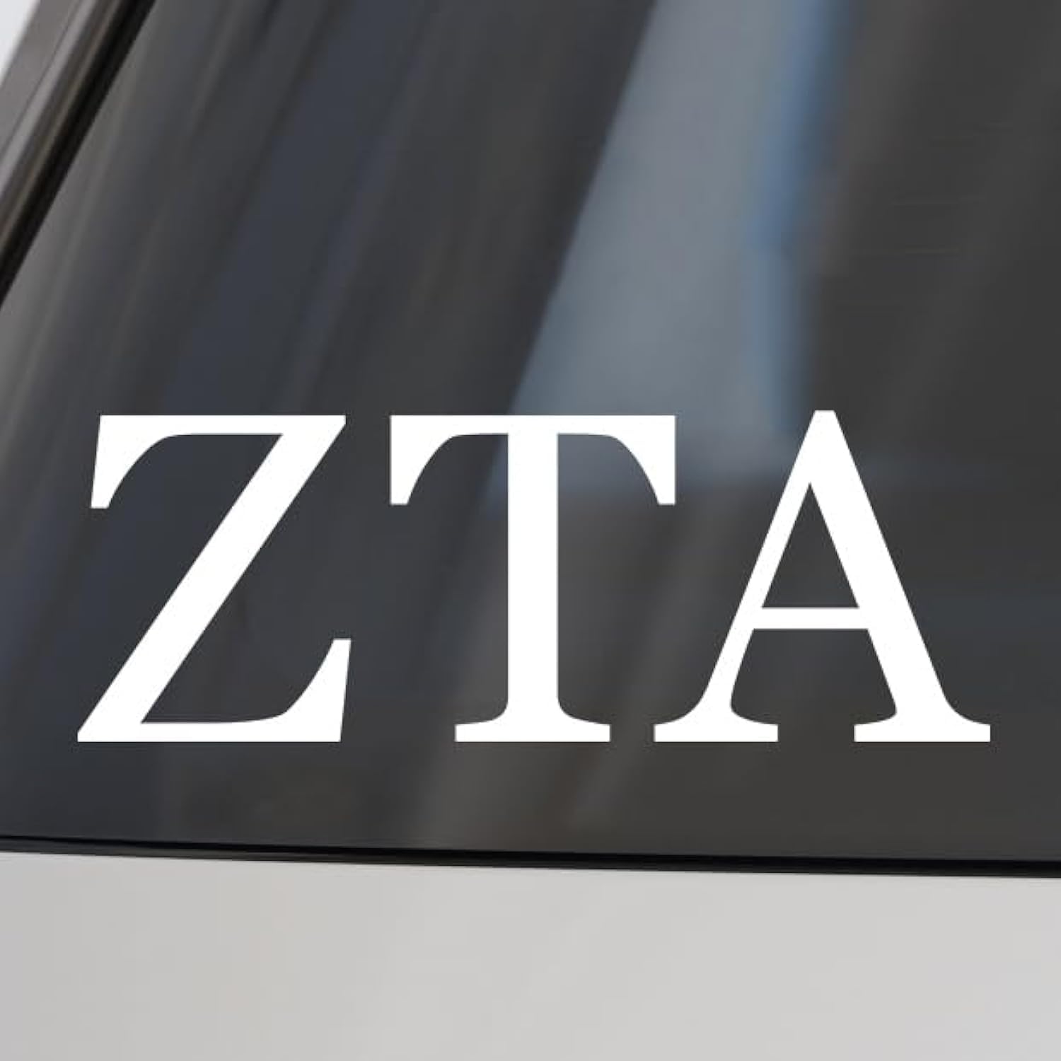 Zeta Tau Alpha Car Decal Sticker- Greek Letters Design, Officially Licensed Zeta Tau Alpha Sorority Window Sticker