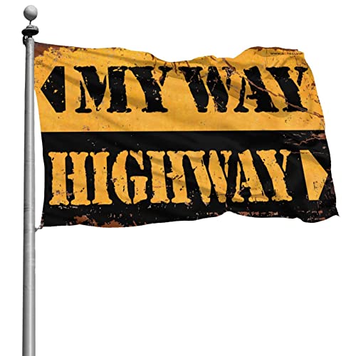 Abipuir Dorm Decor - Bandera de carretera para hombre, diseño de My Way (tamaño: 60 x 90 cm)