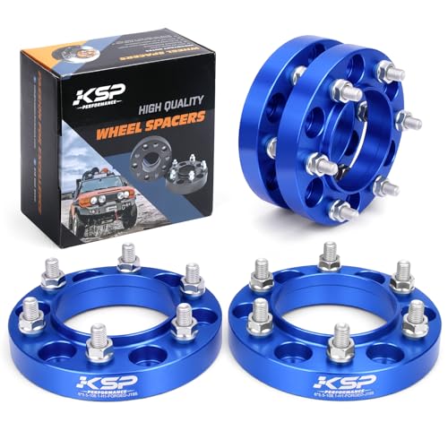 KSP 25mm（1'） Tacoma Wheel Spacers 6x5.5 Bolt Pattern, 6x139.7 to 6x139.7 Hubcentric Spacers Compatible with Toyota 4Runner Fj Cruiser Tundra 6 Lug Wheel, 4pcs Aluminum Tire Spacer with 106mm Hub Bore