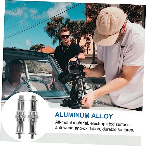 Adaptador de 1/4 a 3/8 Operitacx de aluminio para soporte de luz flash pack de 2 7