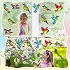 Qyeahkj 36 Set Spring Bird Suncatchers Crafts for Kids DIY Bird Window Tissue Paper Craft Kit Animal Hanging Decor for Summer School Home Activity Art Project Birthday Party Favor Gift #5