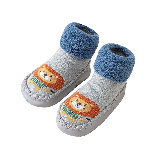 Kids Baby Toddler Sock Flat Shoes Stretch Knit Sneakers Rubber Sole Non-Sk𝗶d Indoorfloor Slipper Cozy Baby Shoes