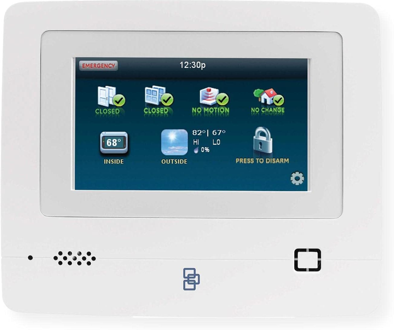 Interlogix 600-1054-95R-16 Simon XTi-5 Wireless Alarm Security Panel with Transformer; Color LCD Touchscreen; One Master Access Code and 8 Programmable User Access Codes of 3 to 6 Digits