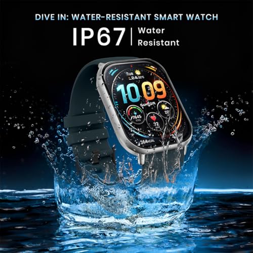 Image of GameSir H9 Silver Dial Smartwatch Combo, 4 Straps, 2.01'' HD Display, Bluetooth Calling, IP67, Crown Control, Fitness Tracker with Heart Rate & SPO₂, 100+ Sports Modes for Men & Women (Silver Dial)