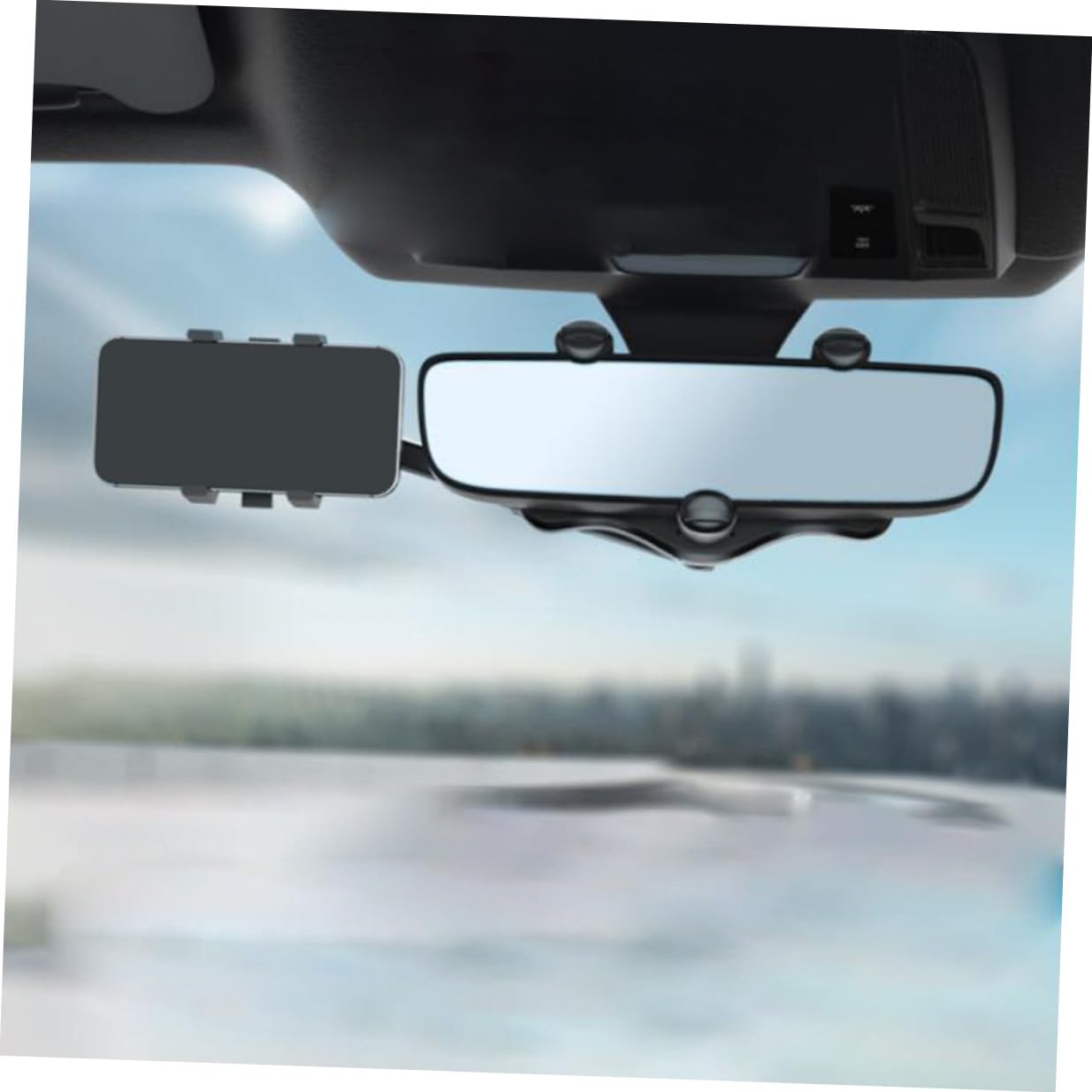 Hemobllo Supporto Auto per Cellulare da Cruscotto in Nero e Montaggio Facile Mano Compatibile con GPS e Smartphone