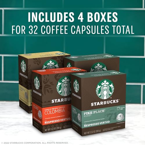 Image of Starbucks by Nespresso Vertuo, Blonde & Medium Roast Variety Pack Coffee, 32-count Coffee Pods, Brews 7.8 oz.