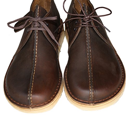 Shoeslulu 28" Premium Oxford Desert Boot Dress Round Waxed Canvas Shoe Laces (28 In. (72 Cm), Dark Brown) #TOP6
