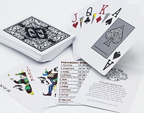Pokerkarten Bullets Playing Cards Platinum mit zwei Eckzeichen
