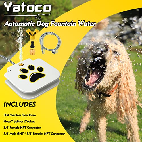 Dog Water Fountain Outdoor Drinking Water Toy, Automatic Activated Pet Water Fountain, Dog Sprinkler, For Large Dog Paw Activated,Easy To Training Your Dogs #TOP7