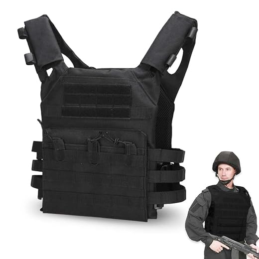 Udbrud Tactical Vest, Adjustable Military Tactical Vest, Stab Protection Vest, Puncture Resistant Underwear, Tactical Vest, Outdoor CS Field Game, Protects Chest and Back Vest for Hunting, Hiking