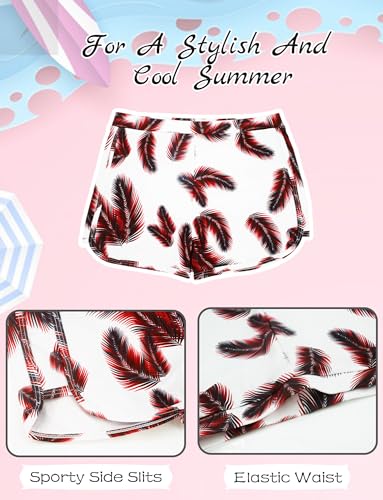Happy Cherry Girls 3 Piece Swimsuit Set Cute Criss Cross Bikini with Tropical Print Shorts Bathing Suit 8-14 Years2