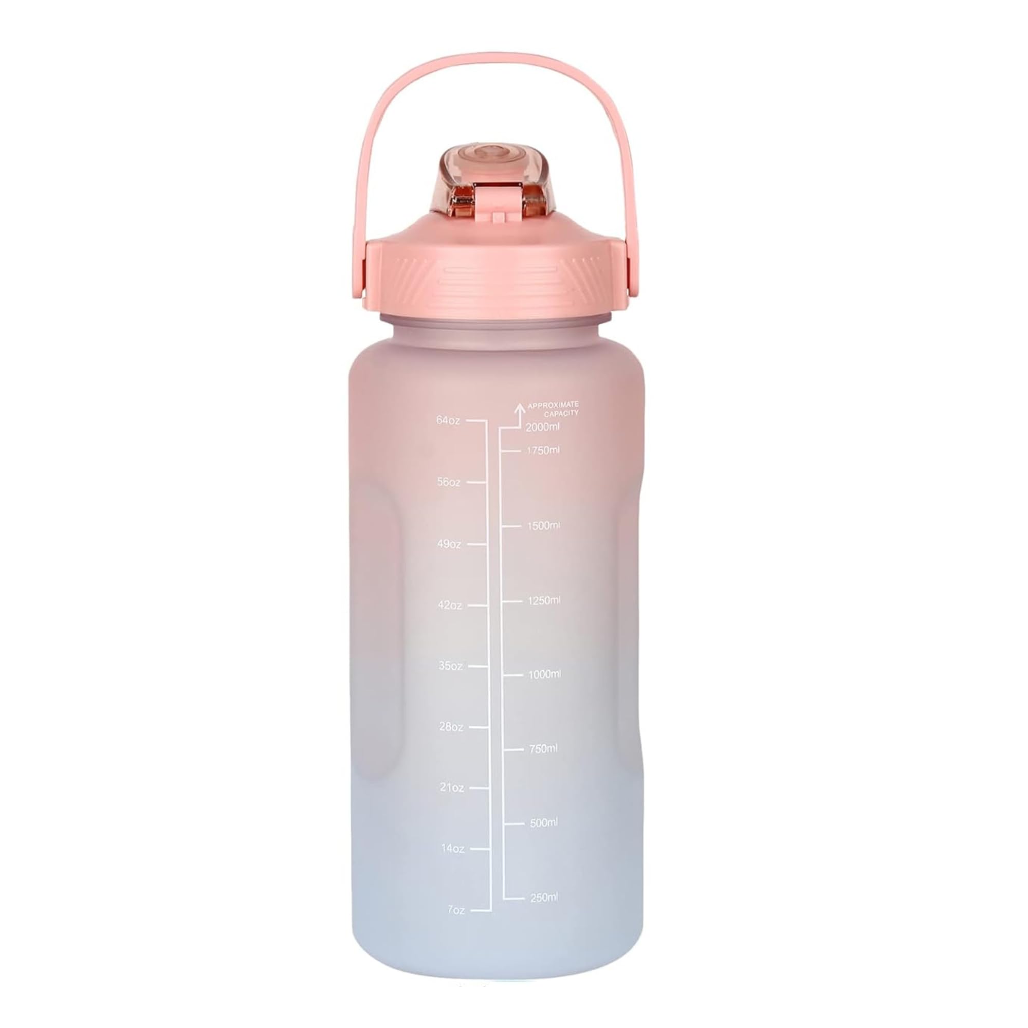 BANISTROKES 2 Litre Motivational Water Bottle - Tritan Plastic Water bottle with Sipper for Gym and office (Peach & Blue) (B0D41YNJ7K) Amazon Price History, Amazon Price Tracker