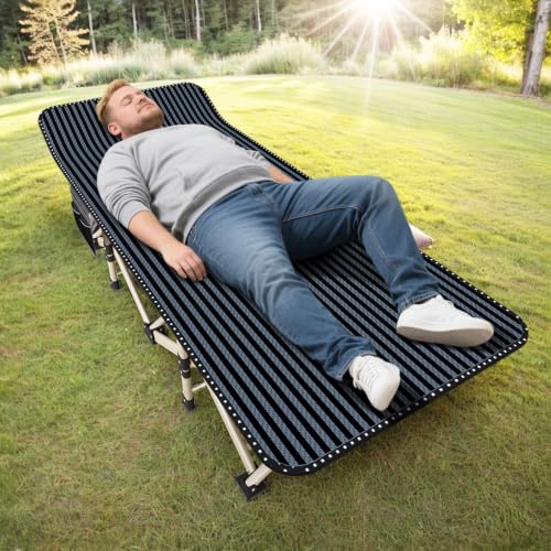ATORPOK SHOP Campingbett feldbett klappbar, extra breit 80cm, klappbares Reisebett mit Tragetasche-Belastbar bis 250 kg… – Ansicht 2