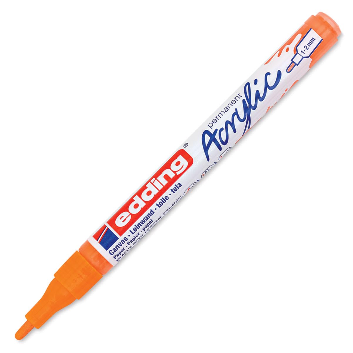 edding Marqueur acrylique fin orange fluorescent
