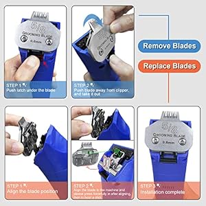 Detachable Pet Dog Grooming stainless steel Blades,Compatible with Andis Size-5/8 Cut Length 1/32-inch(0.8mm),Compatible with Oster A5,Wahl KM10 Series Clippers Detachable Pet Dog Grooming stainless steel Blades,Compatible with Andis Size-5/8 Cut Length 1/32-inch(0.8mm),Compatible with Oster A5,Wahl KM10 Series Clippers