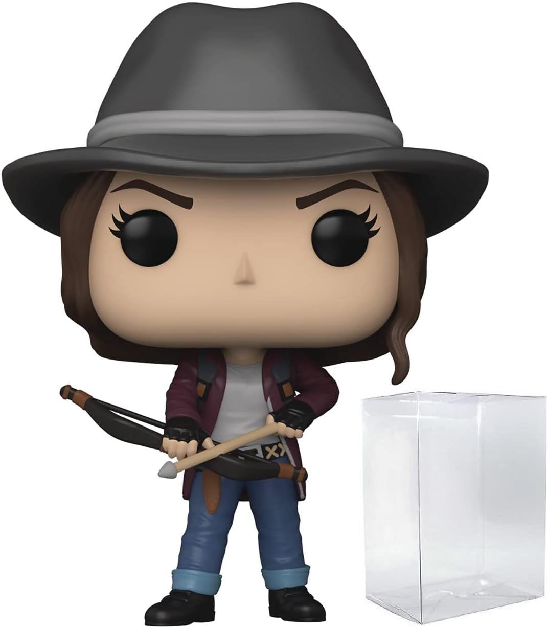 POP The Walking Dead - Maggie Rhee with Bow and Arrow Funko Vinyl Figure (Bundled with Compatible Box Protector Case), Multicolor, 3.75 inches