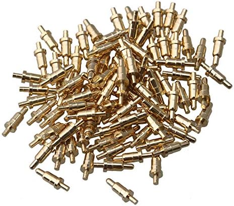 Mxfans 100pieces Gold-Plated 6mm Copper Accessory Probes Spring Pogo Pins Connector