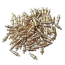 Mxfans 100pieces Gold-Plated 6mm Copper Accessory Probes Spring Pogo Pins Connector