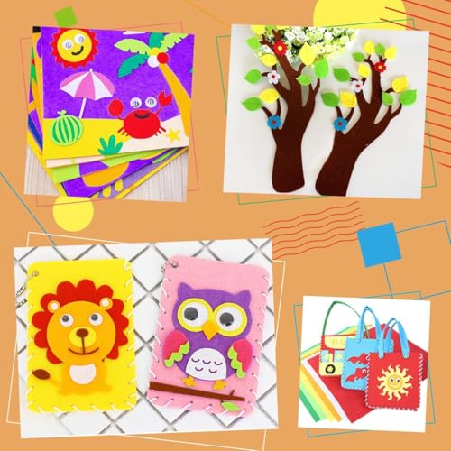 Image of Pack of 3 Green Shades Felt Fabric Sheet Stiff (Hard) Size 19 inch x 21 inch inch | School DIY Crafts Patchwork, Table & Board Backdrops, Embroidery Sewing