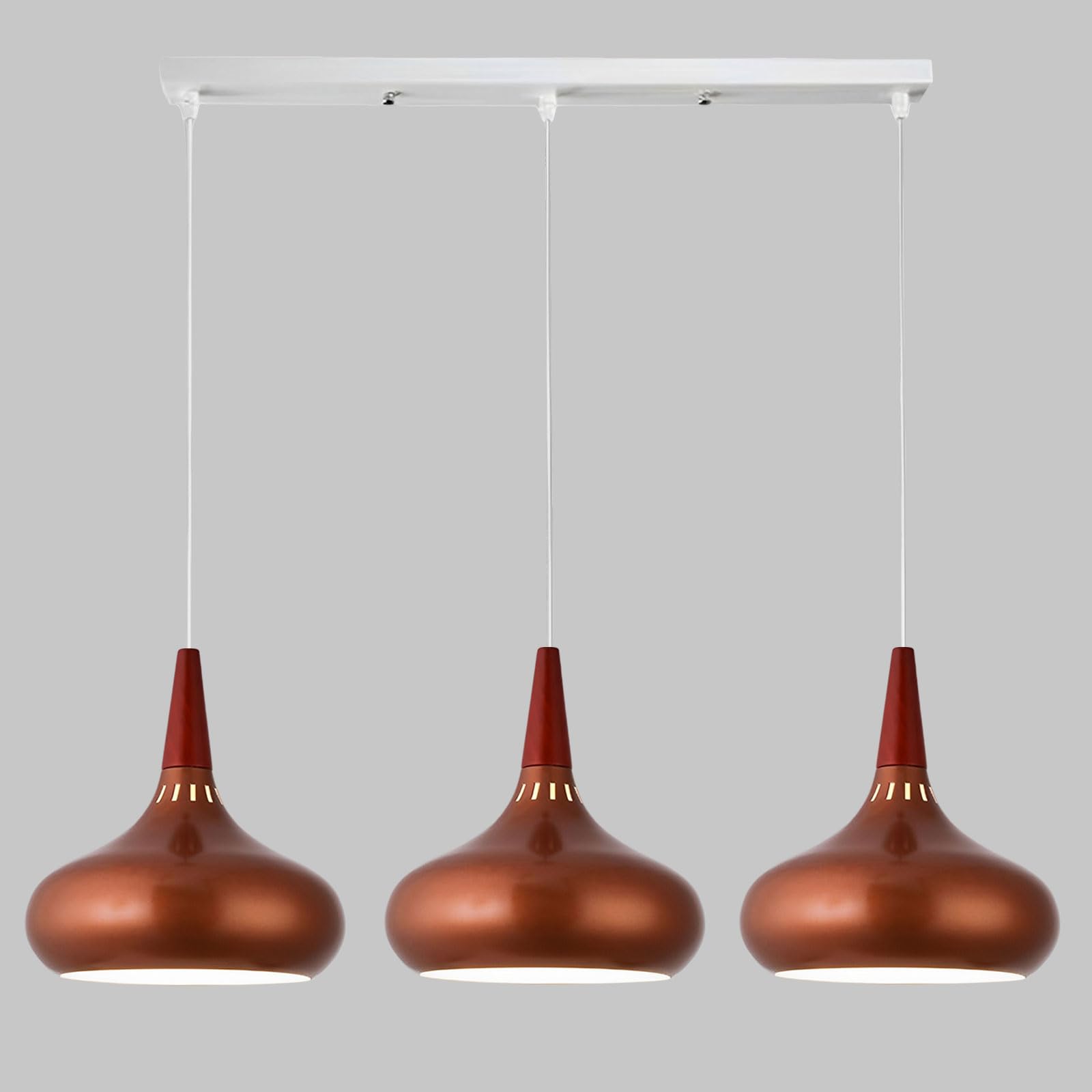 SXSHEYS Nordic Indoor Pendant Lamp Modern Linear Chandeliers Kitchen Island Hanging Lighting 3 Light E26 Fixtures Height Adjustable For Dining Room