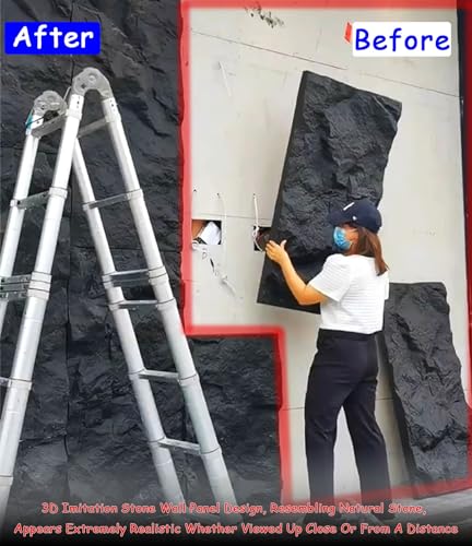 Paneles de pared 3D modernos, revestimiento de piedra artificial texturizado de PU impermeable para revestimiento de pared decorativo DIY interior y exterior