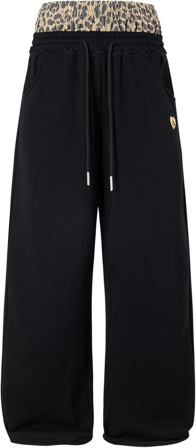 Aelfric Eden Baggy Wide Leg Sweatpants for Women Men Double Waist Camo Elastic Waisted Lounge Pants with Pockets - Image 4