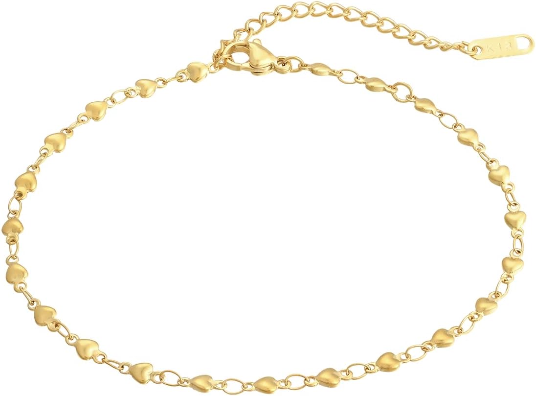 Anklets Set 8.2"+2" Adjustable, Stainless Steel Ankle Bracelet for Women Dolphin Jewelry Gift - Image 4