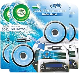 Air Wick Car Freshener Vent Clip, Water Burst Fragrance, 2 Clips per Pack, Pack of 3, Total 6 Clips