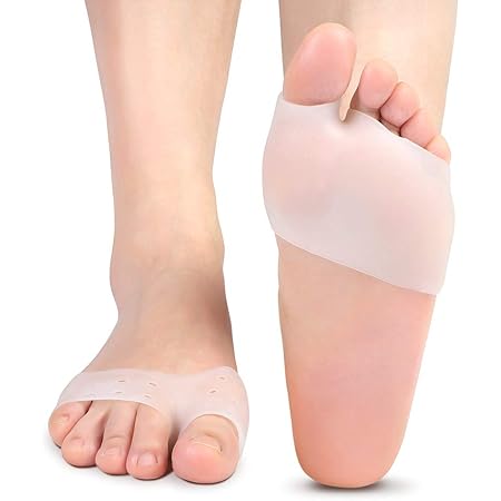 Amazon つま先保護カバー 足裏保護パッド 足指保護カバー 種子骨保護サポーター 足指セパレーター 中足骨 底まめ 魚の目 モートン病 痛み緩和 靴擦れ軽減 衝撃吸収 前足保護 足用 シリコン製 男女兼用 左右セット Yosoo Health Gear 外反母趾 内反母趾用