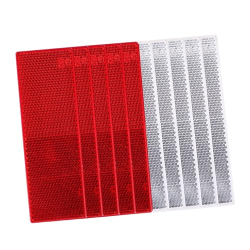 Cinta reflectante roja para carro 15X4.8CM 1 pieza miniatura 1