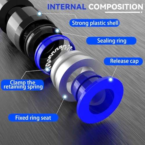 EterMutable 30-PACK 1/8" OD x 1/4" OD Straight Push to Connect Fittings,Reducer Union/Coupler PG1/8-1/4 Pneumatic Quick Connect Air Line Push Lock Hose Fittings by EterMutable - Used condition - Image 4